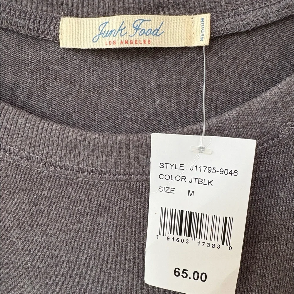 “Take Me To Happy Hour” Gray Knit Sweater by Junk Food Los Angeles - Picture 10 of 16